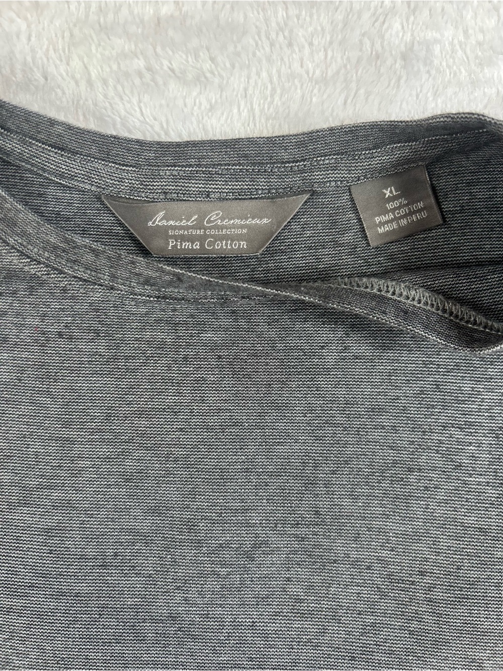 Daniel Cremieux Pima Cotton Crewneck Tee - Gray Heather
